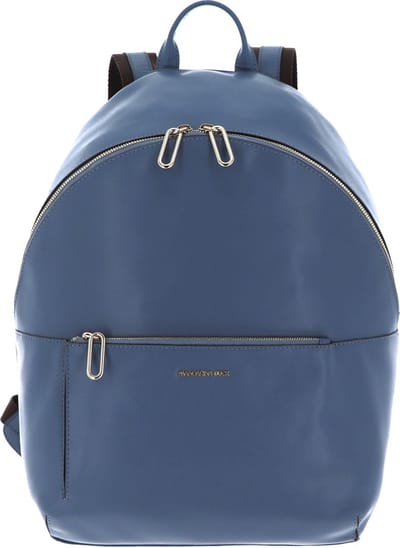 MANDARINA DUCK Leren Rugzak met laptopvak Luna Backpack Waterfall Grijs