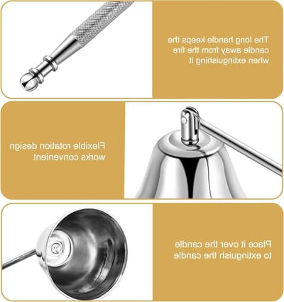 RVS Kaarsdoofker met Lange Handvat en Geschenkdoos - Perfect voor Feestdagen en Cadeaus