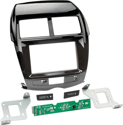 2-DIN Paneel geschikt voor Citroën C4 Aircross (B) - Peugeot 4008 Kleur: Piano Zwart