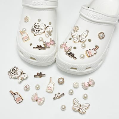 Schoenaccessoires-geschikt voor crocs charms- geschikt voor crocs pins- geschikt voor crocs Accessoires- geschikt voor Crocs Jibbitz-CJ-273 roze vleugels vlinder