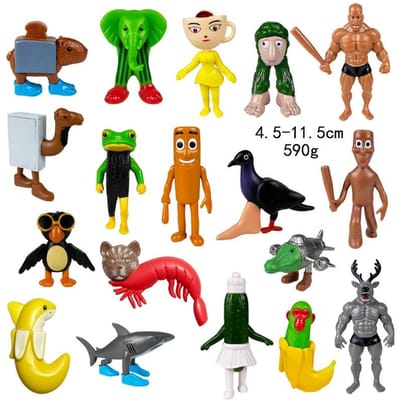 Nouveaux 18 Styles Étrangers Shan Hai Jing Boîtes Aveugles Jouets Sacs Mystère avec Figures de Requin et Stickman Modèles de Collection black