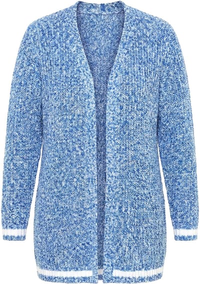 Angel of Style - Dames - Vest langere open pasvorm hart op de achterkant - Blauw - Maat 42+