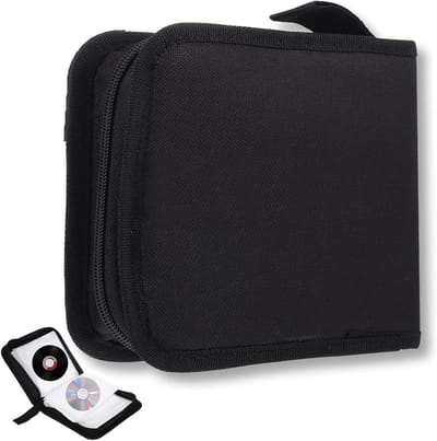 CD en DVD Opbergzak voor 40 Schijven, Ruimtebesparende Handtas met Rits voor Thuis en Auto, Perfect voor Organisatie en Bescherming van Media