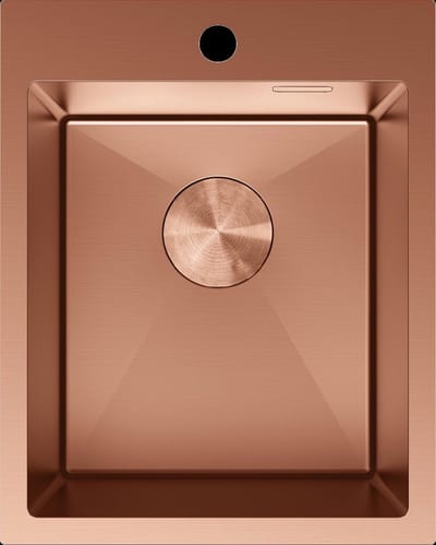 Mexen Solix roestvrijstalen spoelbak 1-komors 400 x 500 , koper - 6406401000-65