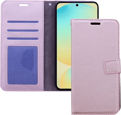 Bookcase Geschikt voor: Samsung Galaxy A56 Rosegoud - portemonnee hoesje - ZT Accessoires