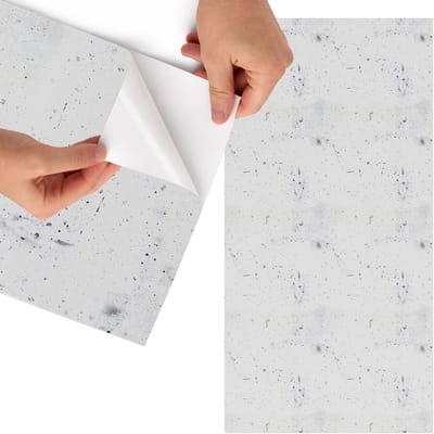 Tulup Meubelfolie - Subtiele abstractie Plakfolie Meubels - 75x150 cm - Wit Meubelfolie - Decoratiefolie - Abstract Meubelfolie - Meubel Wrap Folie - Woonkamer decoratie - Abstractie