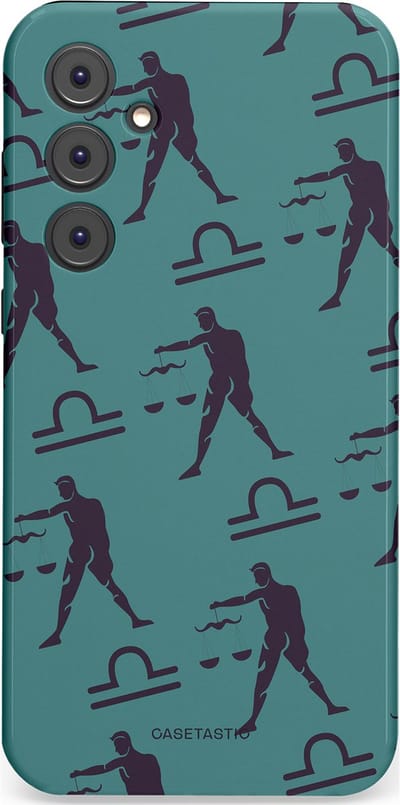 Casetastic Hoesje Geschikt voor Samsung A35 - Stijlvolle Beschermende Duo-layer Case - Zodiak weegschaal
