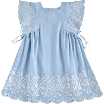Louise Misha Dress Cordoba Chambray Size: 3M | Dresses Outlet | Unisex | Blauw
