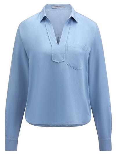 Blouse Van Peter Hahn blauw