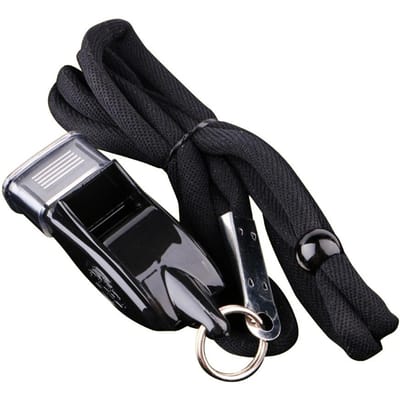 Luid Fluitje 130dB Hyper Fluitje Sport Alarmfluitjes Met Lanyard Gewatteerde Mondklem Luid Scherpe Klank Fluitje Voor Officials St Praktisch Gebruik black