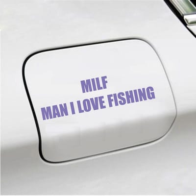 Bumpersticker - Milf - 4,1 X 14,8 - Paars
