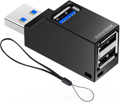 Splitter USB 2.0 Mini met 3 poorten – hoge snelheid, hot swap, laag energieverbruik, zwart . Compact en efficiënt voor dagelijks gebruik