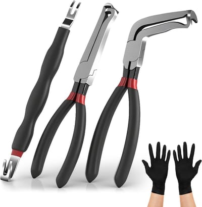 Elektrische Scheidingstang Set - Connector Tang Ontkoppelingsgereedschap - Auto Elektra Reparatie - Roestvrij Staal Ergonomisch - 203 cm - Zwart
