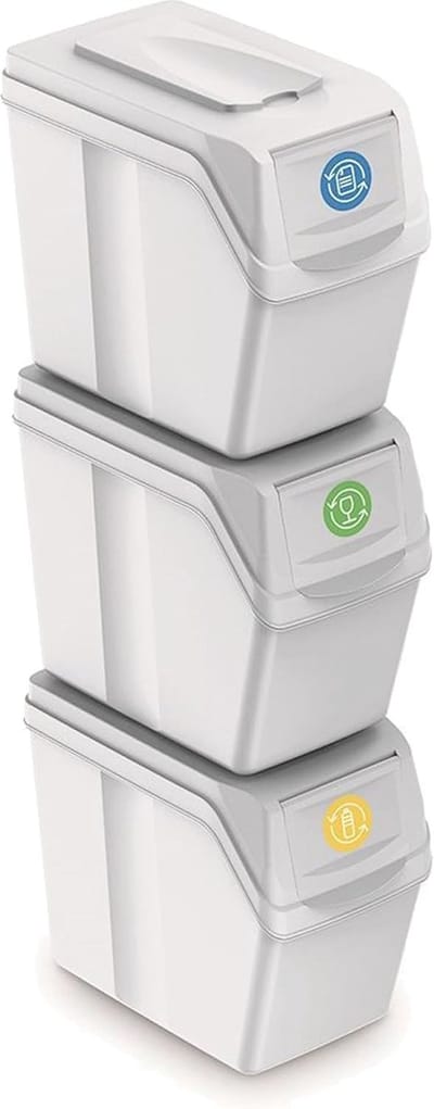 Recyclingemmer 60 liter - Wit - Duurzaam Afvalbeheer