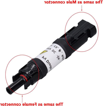 PV Diode Connector - Zonne Connector - Energie Koppelen - IP67 Waterdicht - 1000V 15A - Zwart