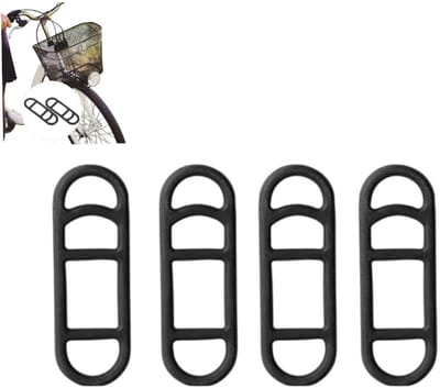4 stuks - Fiets siliconen band - Siliconen bandjes - Dashcam - Veilige rubberen band - Koplamp rubberen band met S-gesp - Fietslamp siliconen band - Vervanging fietslampband