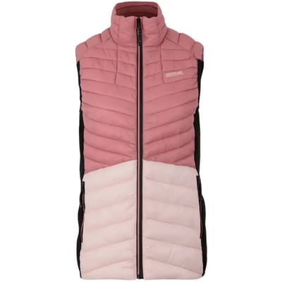 Leedre hybride lichtgewicht gilet bodywarmer voor dames