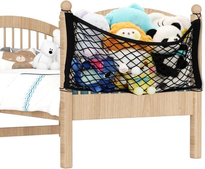 Famanu - Opbergnet voor knuffels en elastisch net voor kinderkamer en bed