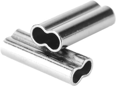 Dailygoods- Vismouwen 100 Stuks - Dubbele Vat Mouwen - Koper - Buis Connectors - Binnendiameter 1/1.2/1.4/1.6/1.8/2mm - Eenvoudig te gebruiken - Connectoren