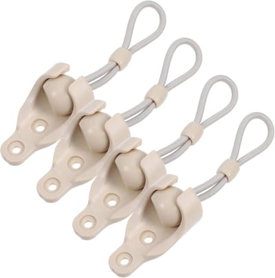 Tarp Bevestigers - Spanbanden Bungee - Veilig Vastzetten - Flexibele Spanning - Set van 4 - Zwart