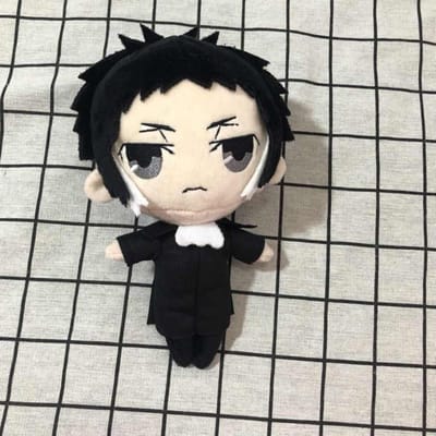 Anime Bungou Stray Dogs Dostoyevsky Pluche Pop Speelgoed Osamu Dazai Nakahara Chuya Schattig Zacht Gevuld Kussen Verjaardagscadeau 20Cm 20cm gray