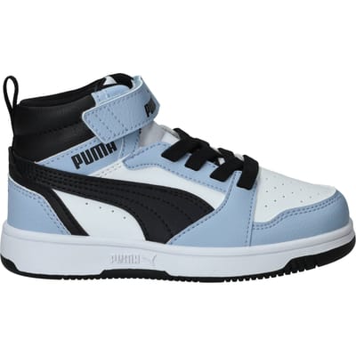 PUMA Puma Rebound V6 Mid AC+ PS Unisex Sneakers - PUMA White-Snow Mountain Blue-PUMA Black