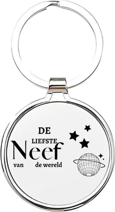 Akyol - de liefste neef van de wereld Sleutelhanger - Neef - de leukste neef - neef sleutelhanger - sleutelhanger - sleutelhanger voor neven - familie sleutelhanger - verjaardagscadeautje - cadeau voor de liefste neef - cousin - 4 x 7,5 CM