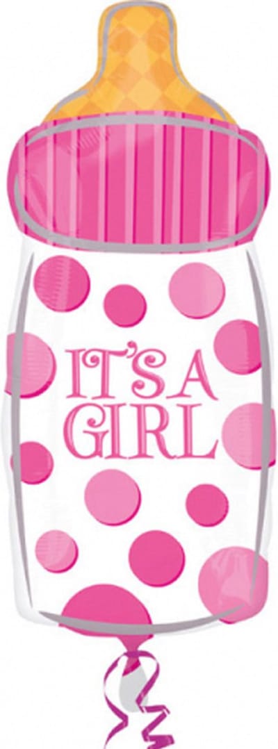 Anagram - Folieballon - Shape - It's a girl - Zonder vulling - 58x25cm