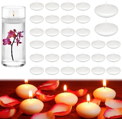 32 Stuks Rookvrije Drijvende Kaarsen voor Bruiloften, Valentijnsdag en Feestdecoraties in Water