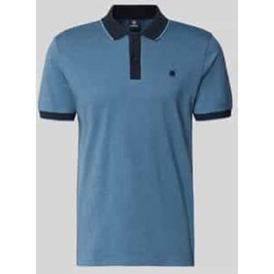 LERROS Poloshirt in two-tone-look , Maat: S , Kleur: CLASSIC NAVY , 100% katoen