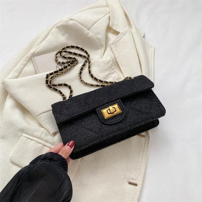 Nieuwe Koreaanse Stijl Mode Ketting Kleine Vierkante Tas Eenvoudige Gepersonaliseerde Schoudertas Casual Trendy Crossbody Tas Dames gray