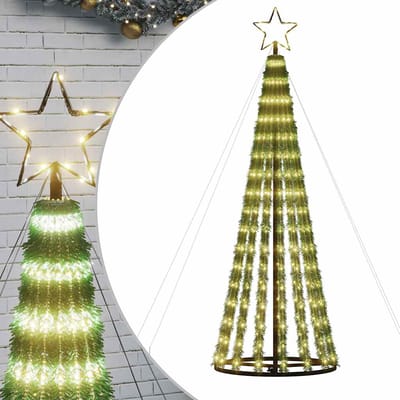 vidaXL - LED-kerstboom - 275 - LEDs - warm - wit - 180 - cm