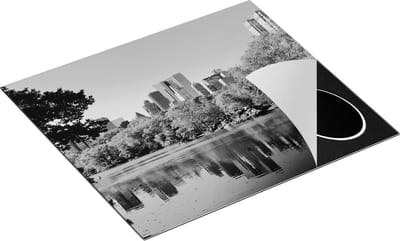 Chefcare Inductie Beschermer Central Park in New York tijdens de Herfst - Zwart Wit - 60x50 cm - Afdekplaat Inductie - Kookplaat Beschermer - Inductie Mat