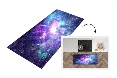 Keukenloper - Loper keuken - Ruimte - Heelal - Kleuren - 120x50 cm - Keukenloper vinyl