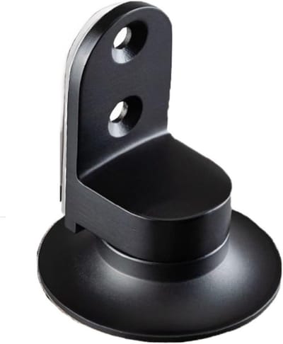 Magnetische Deurstopper - Stille Deurhouder - Voorkomt Klappen - Roestvrij Staal - Vloerstaand - Zwart