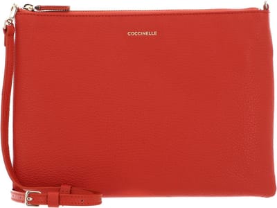 COCCINELLE Leren Schoudertas Best Crossbody Bag Tangerine Oranje