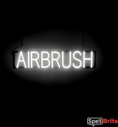 AIRBRUSH - Lichtreclame Neon LED bord verlicht | SpellBrite | 74 x 16 cm | 6 Dimstanden - 8 Lichtanimaties | Reclamebord neon verlichting