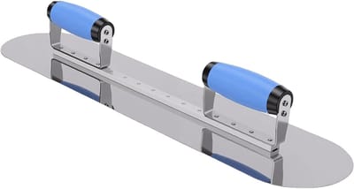 Zwembadtroffel Beton - Stukadoorsgereedschap Pleisterspaan - Grote Oppervlakken Egaliseren - Dubbele Handgrepen - 56 cm - Zilver