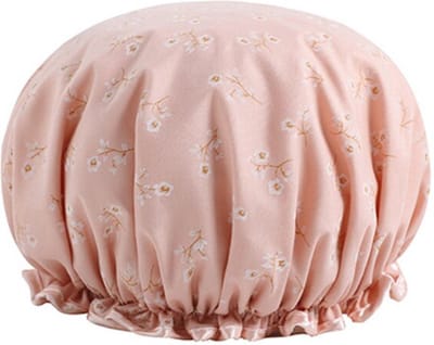 Jumada's - Vrouwen DoucheMuts - Waterdicht - Dubbele Laag - Pink Flower - Badkamer Accessoires - Bedekking voor Haar - Dubbellaags douchemuts