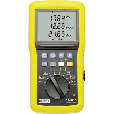 Chauvin Arnoux C.A 8220 Netwerkanalyser 1-fasig Met logger