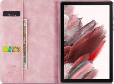 CaseMania Bookcase hoesje geschikt voor Samsung Galaxy Tab A9+ - Effen Roze - Kunstleer