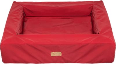 Topmast Hondenmand Nola - Loungebed - Memory Foam Matras - Rood - 78 x 58 x 18 cm