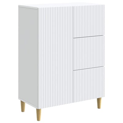 vidaXL - Dressoir - Wit - 66 - x - 34,5 - x - 90 - cm - Bewerkt - hout