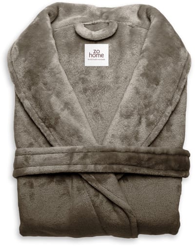 Zohome Badjas Cara - Kamerjas voor Dames en Heren - Maat S - Ochtendjas - Geschikt voor de Sauna - Taupe