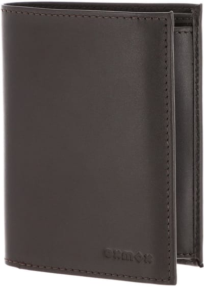 oxmox Leren portemonnee Leather RFID Protect Kombibörse Pure 2.0 Embossed Brown donkerbruin