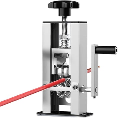 Koperdraadstripper - Draadstripmachine Schrootkoper - Efficiënt Bedrading Strippen - Vergrote Stalen Rol - 1-25 mm - Zilver