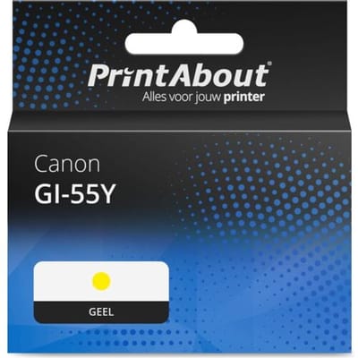 PrintAbout Inktcartridge GI-55Y Geel geschikt voor Canon