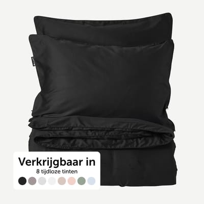 Cloudpillo Beddengoed (incl. 2 kussenslopen 55x75) - Extra zacht, Ademend en Antibacterieel - Vochtbestendig met verborgen rits - Midnight Black - 200x200 cm