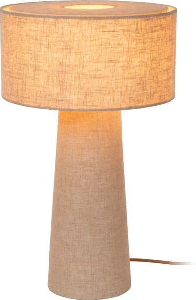 Lucide LEEROY - Tafellamp - Ø 30 cm - 1xE27 - Taupe - Japandi