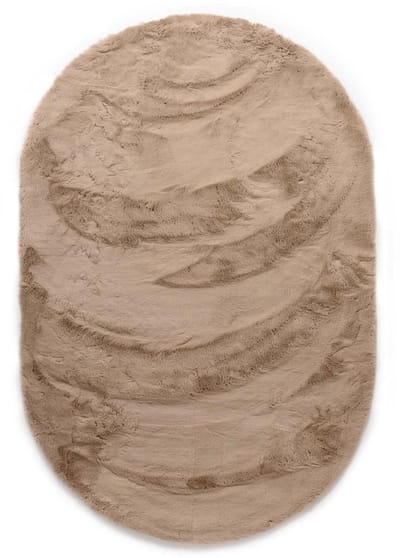 Vloerkleed ovaal hoogpolig - Comfy plus taupe 100x150
